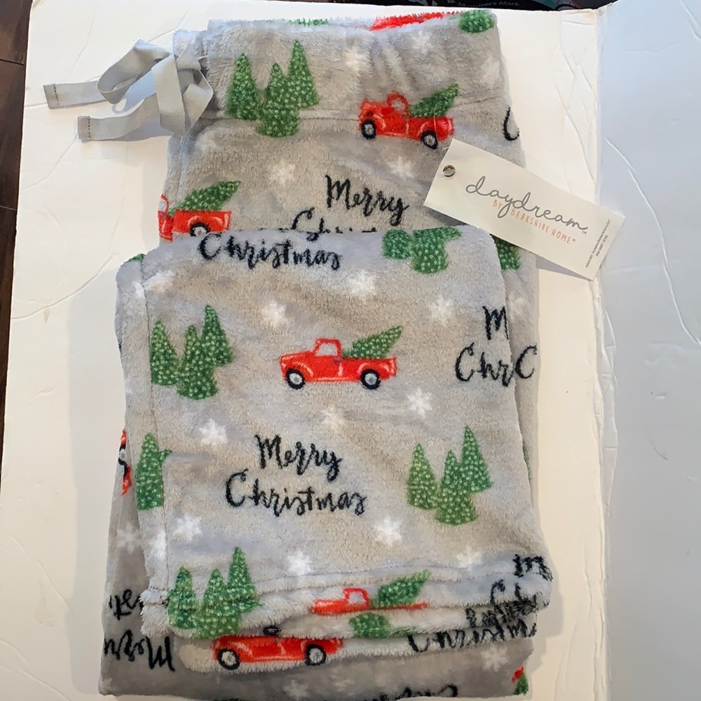 Women’s Christmas Print Pajama Pants…Red Truck & Christmas Trees.